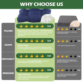 Aegisun anti-slip bottom keeps cushions in place on smooth surfaces.