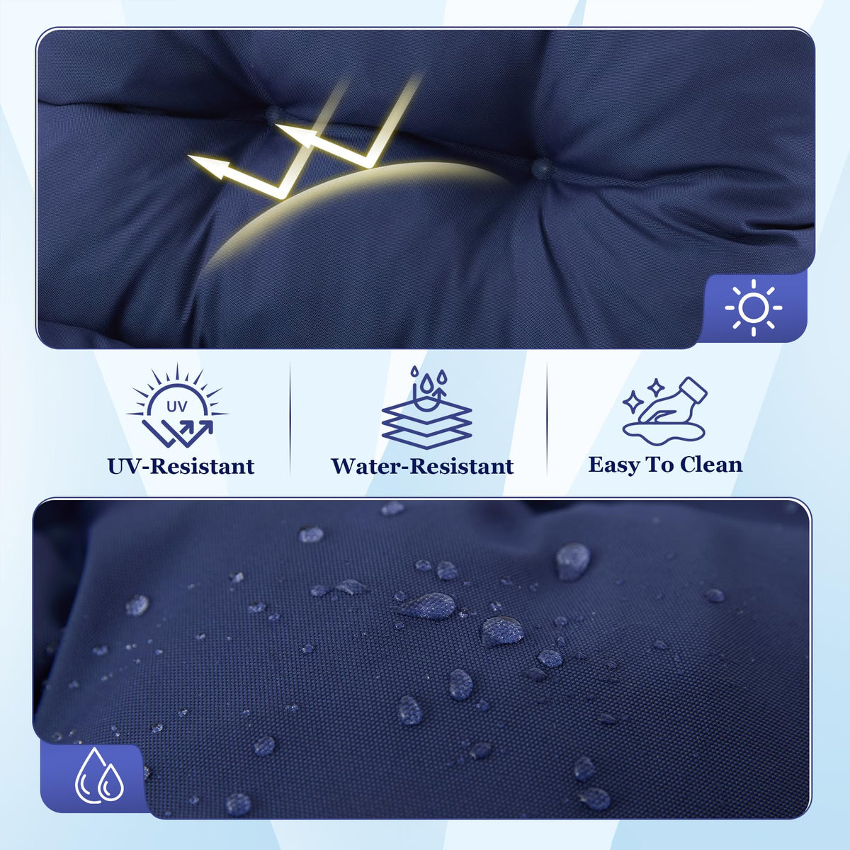 Aegisun fade-resistant fabric maintains color under sun exposure.
