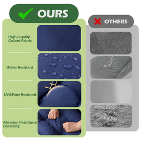 Aegisun high-density foam shreds provide balanced neck and back support.