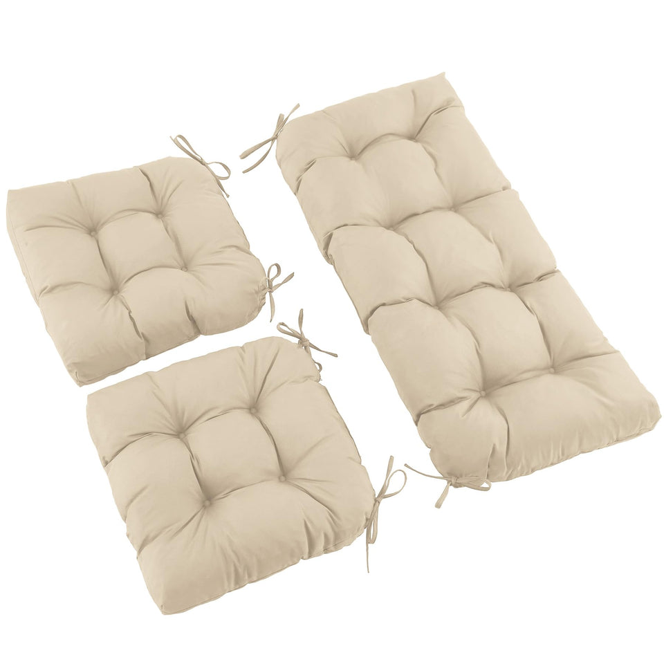 Aegisun wicker loveseat cushion 44x19 for outdoor comfort and support.