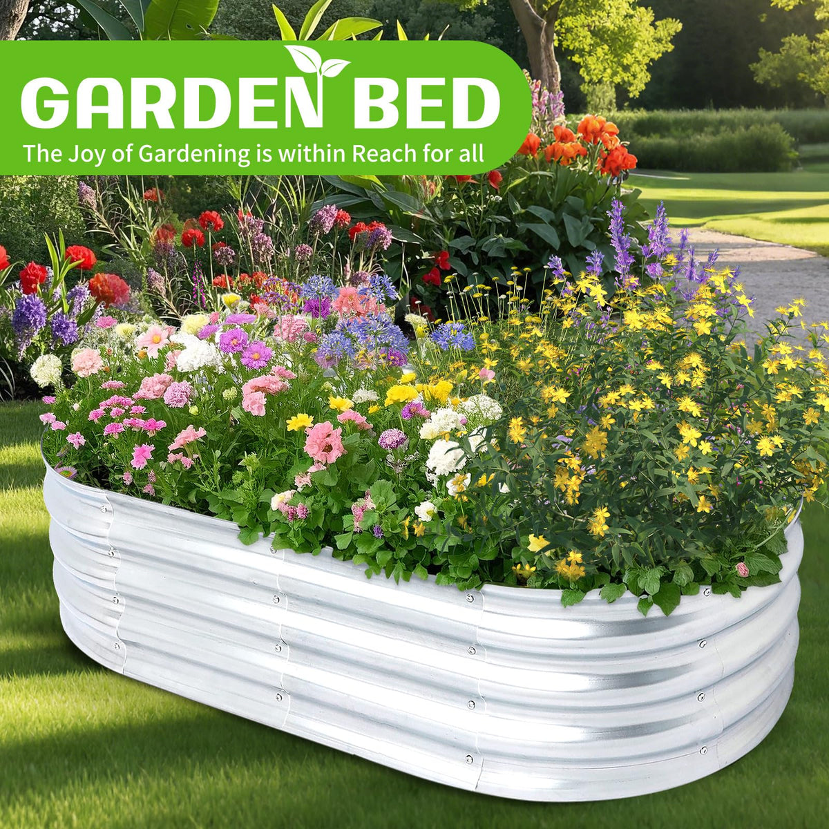 AEIMIJPQ galvanized steel construction offers long-lasting garden performance.