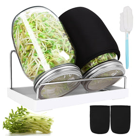 AeKahtay Sprouting Jar Kit: two 32 oz jars ready for home sprouts