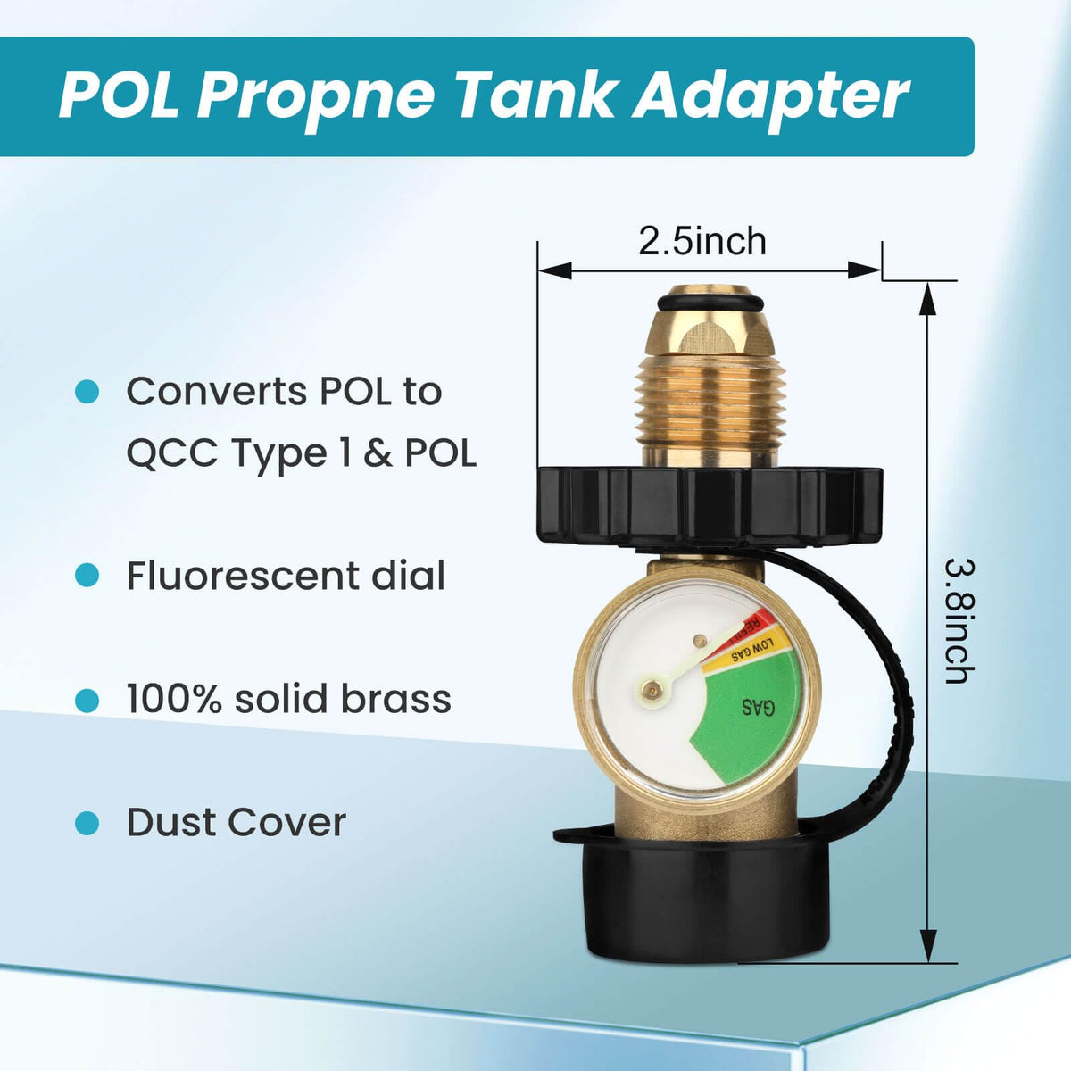 Handwheel-tightened setup enables tool-free installation on compatible tanks.