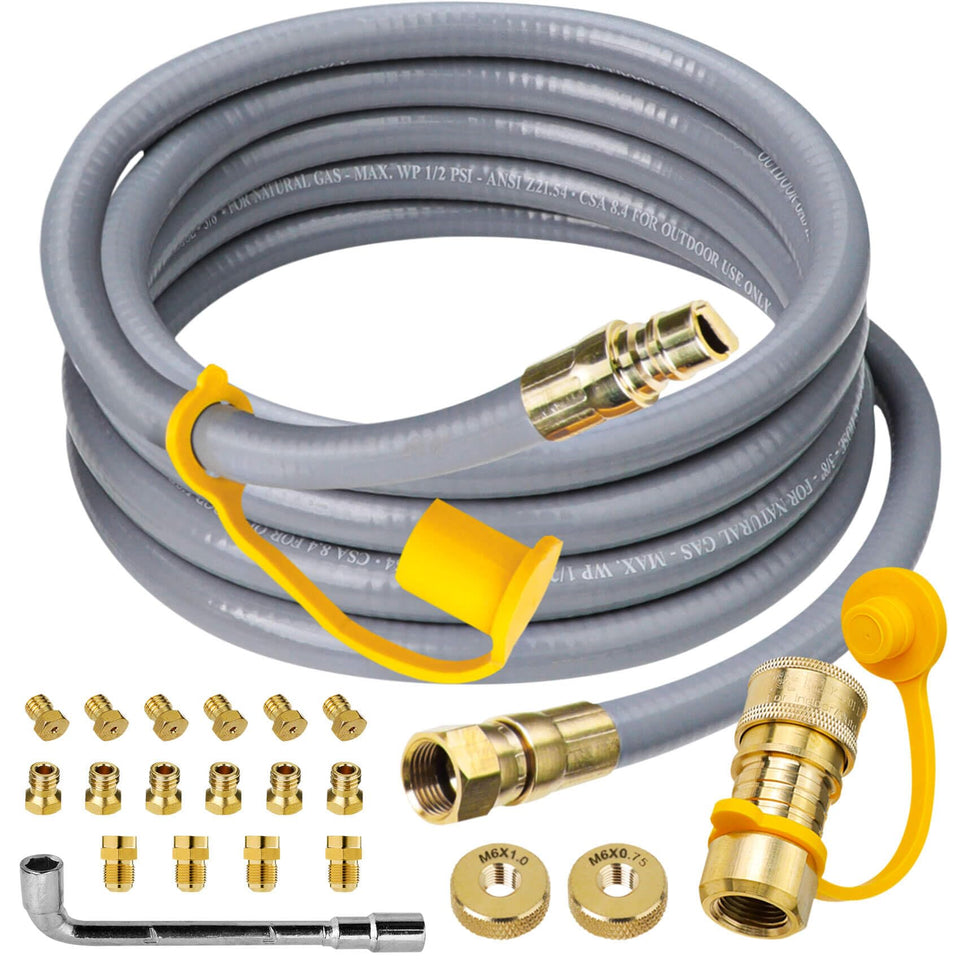 Aekops natural gas hose 10ft with 3/8 in ID for flexible grill connections