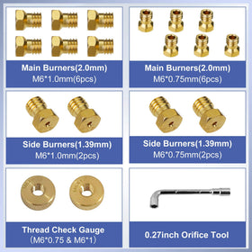 Aekops 16 natural gas orifices for tuning flame output