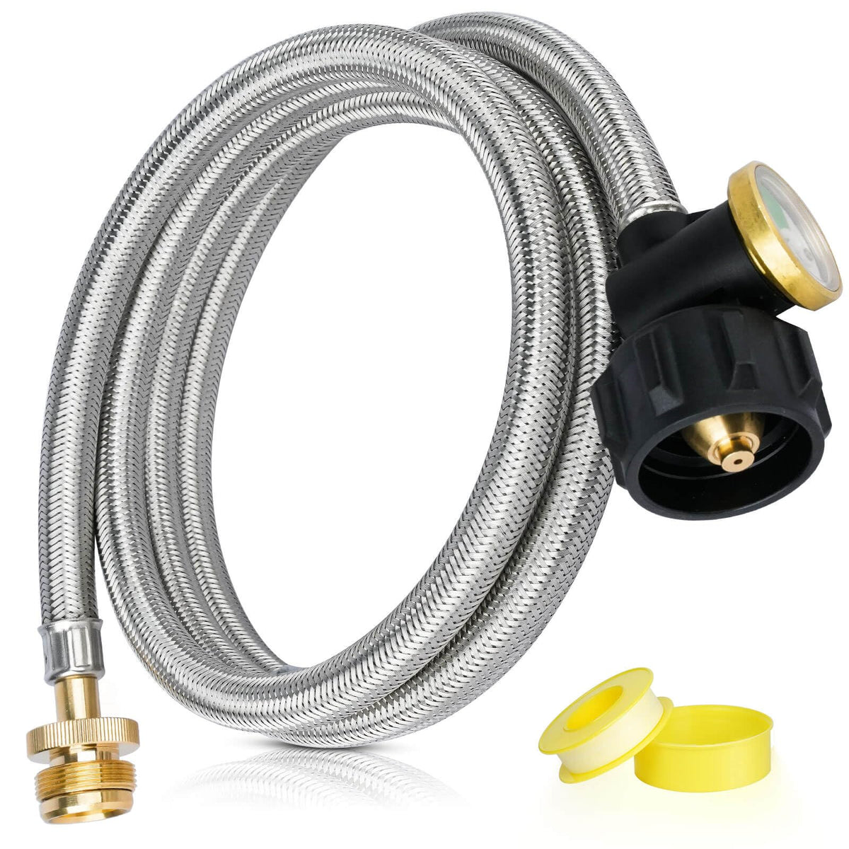 Aekops propane hose with 6ft braided exterior for durable outdoor connections