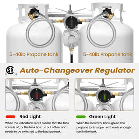 Aekops dual-tank indicator shows when to switch tanks for continuous use.