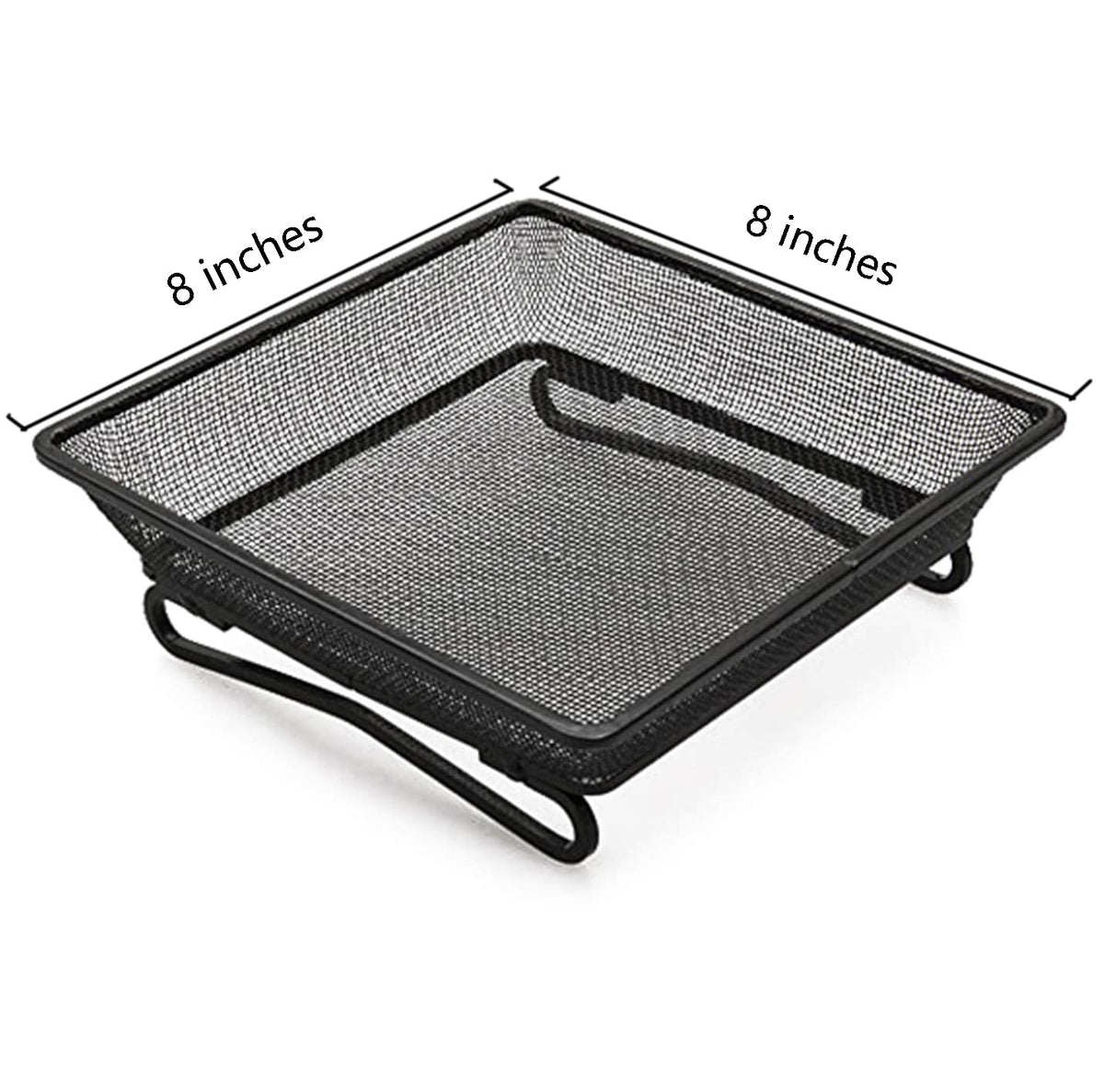 Aelean square seed holder promotes tidy feeding in gardens and patios.