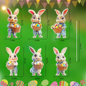 aeloer Easter yard signs with stakes for quick, secure setup