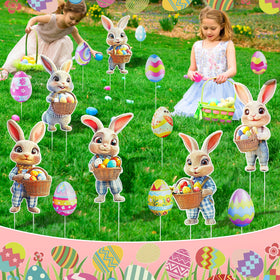 aeloer waterproof outdoor Easter decor withstands rain and sun