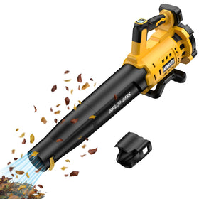 Aenkuto cordless leaf blower with DeWalt 20V MAX for quick porch and driveway cleanup.