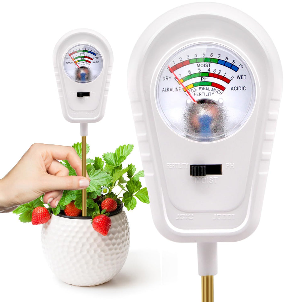 Aenncci soil test kit front view with 3-in-1 meter for garden care