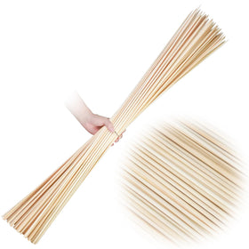 Aerisque 36-inch bamboo skewers ready for marshmallow roasting at the campfire.