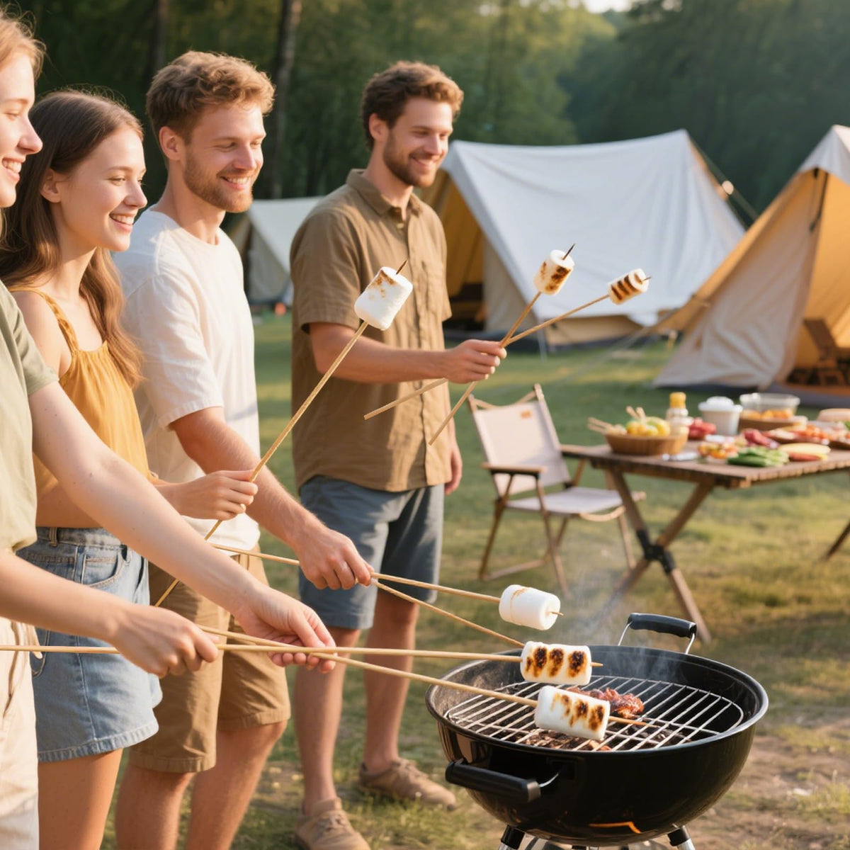 Aerisque eco-friendly bamboo skewers use natural material for sustainable grilling.