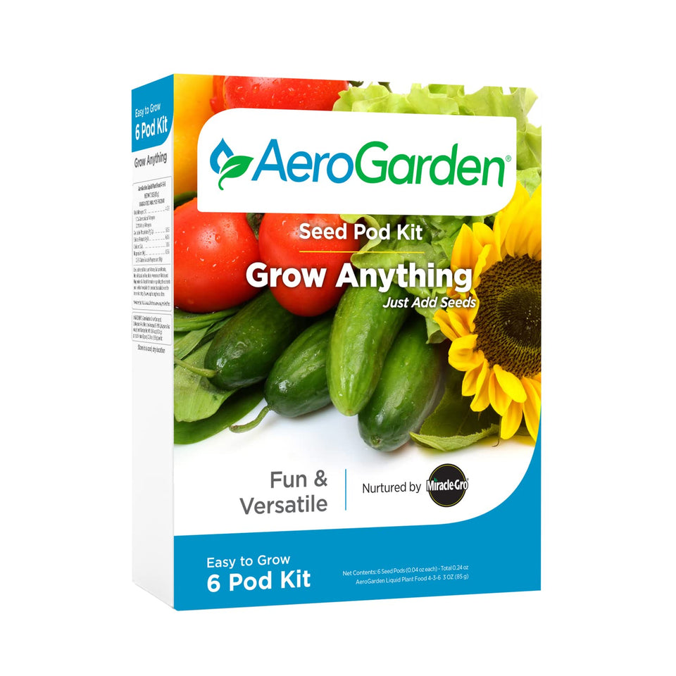 AeroGarden Grow Anything seed pods ready for soil-free indoor gardening.