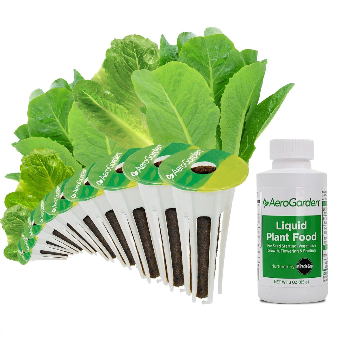 AeroGarden Mixed Romaine seed pods kit setup for ready-to-harvest greens at home.