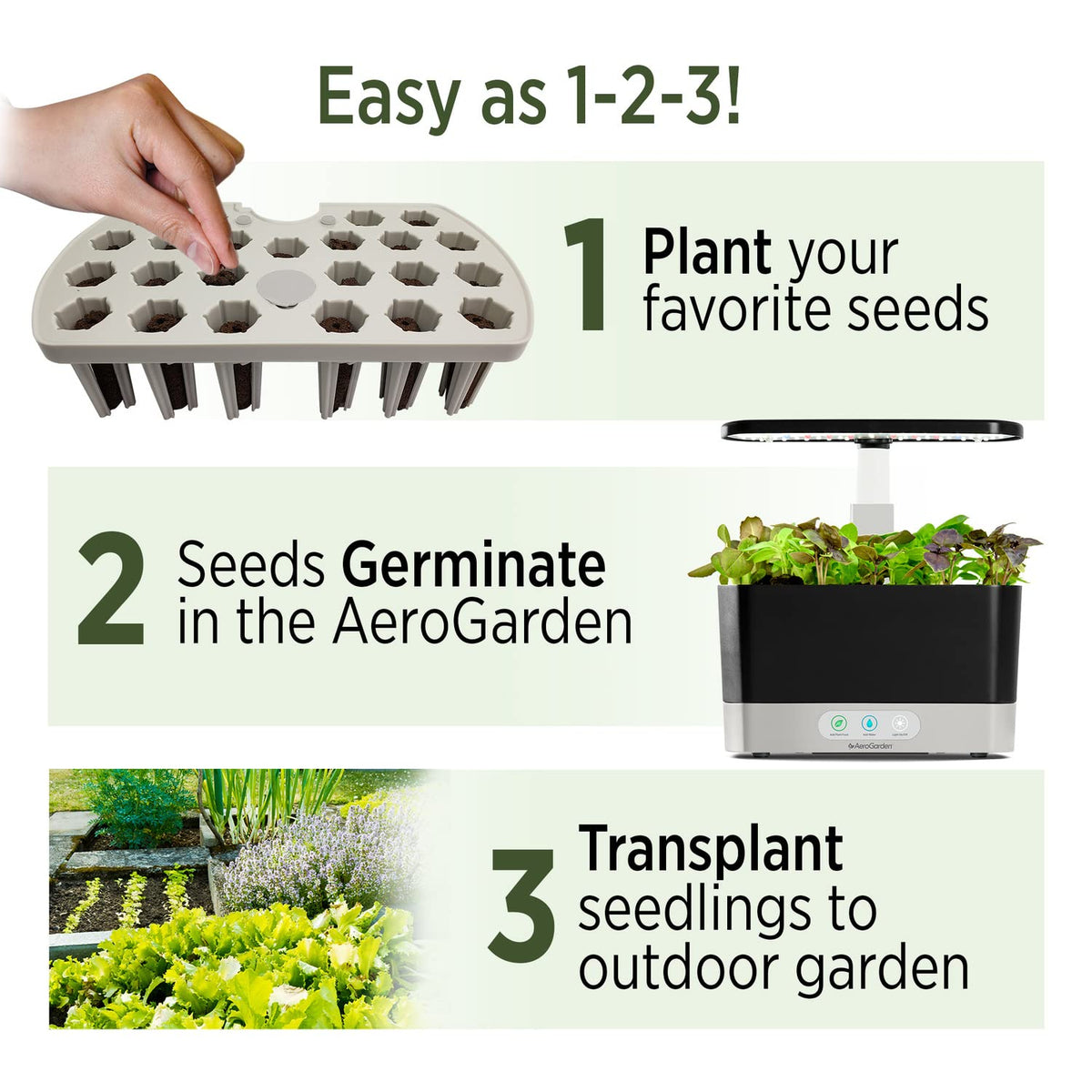 AeroGarden Seed Starting & Transplanting Guide included for easy setup