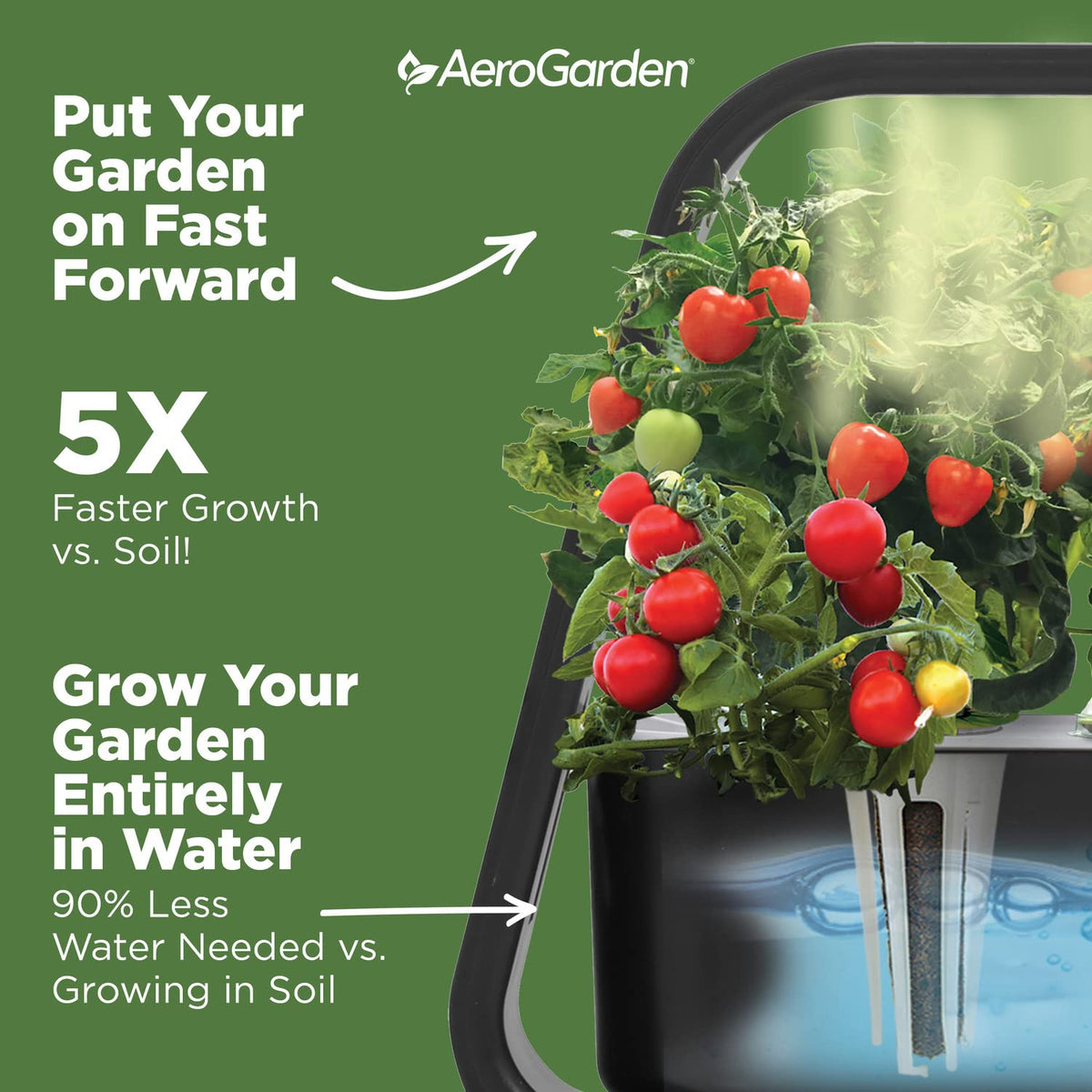 AeroGarden Sprout hydroponic system grows up to three plants in water