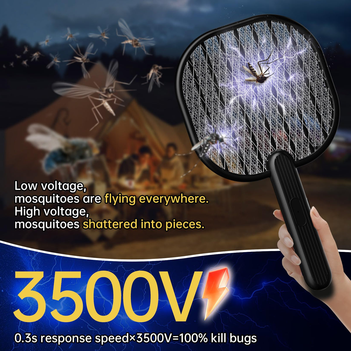 Aeroguard zapper with one-button operation for easy zapping
