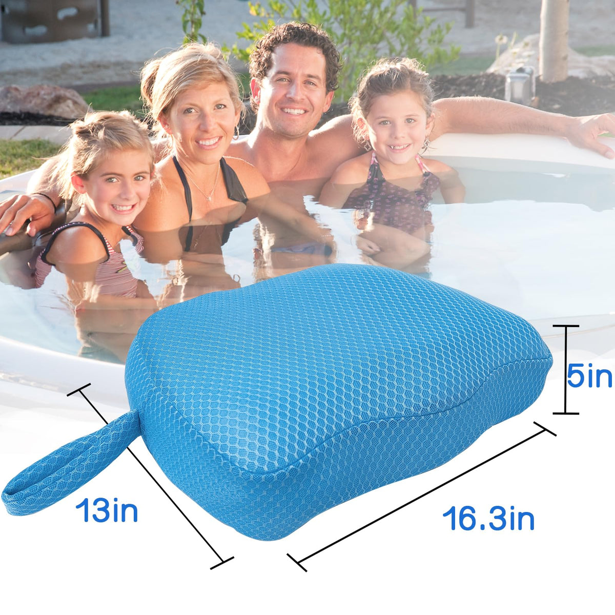AEROiVi weighted design sinks quickly for steady seating in tubs