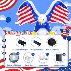 AerWo patriotic yard display perfect for Memorial Day.