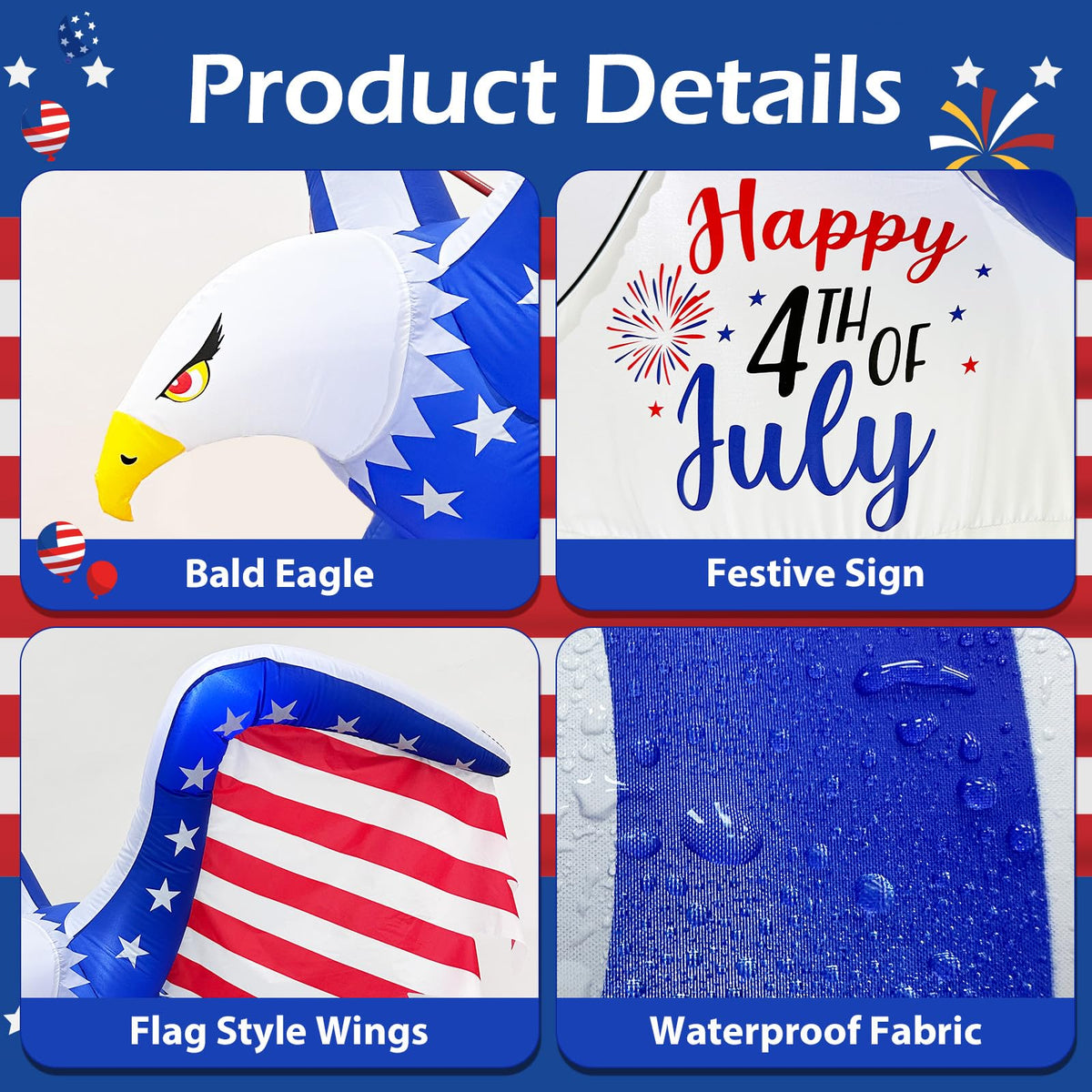AerWo photo backdrop eagle for memorable holiday photos.