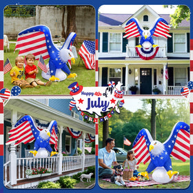 AerWo red white blue eagle centers attention at events.