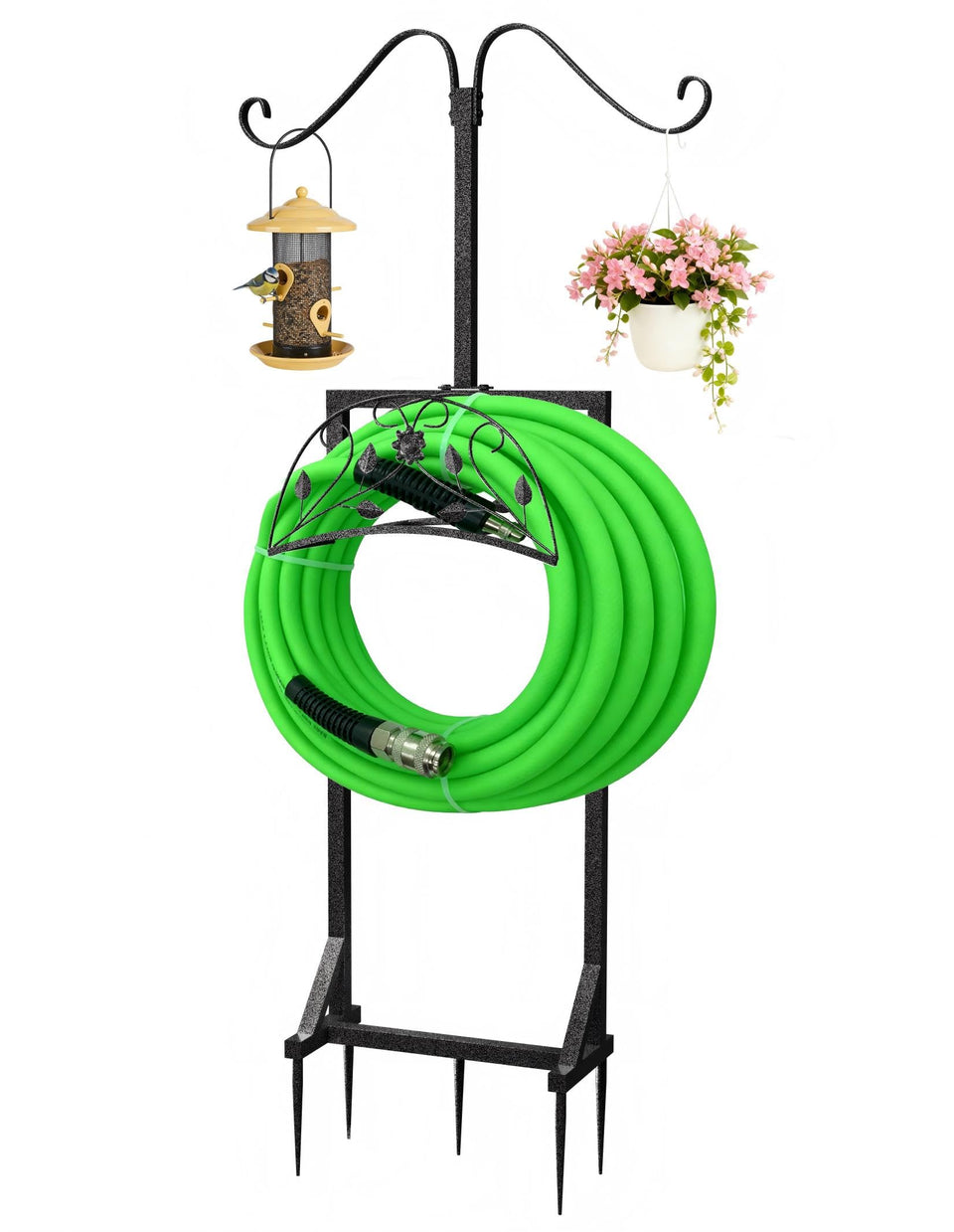 AESOME garden hose holder base keeps hoses stable in any yard.