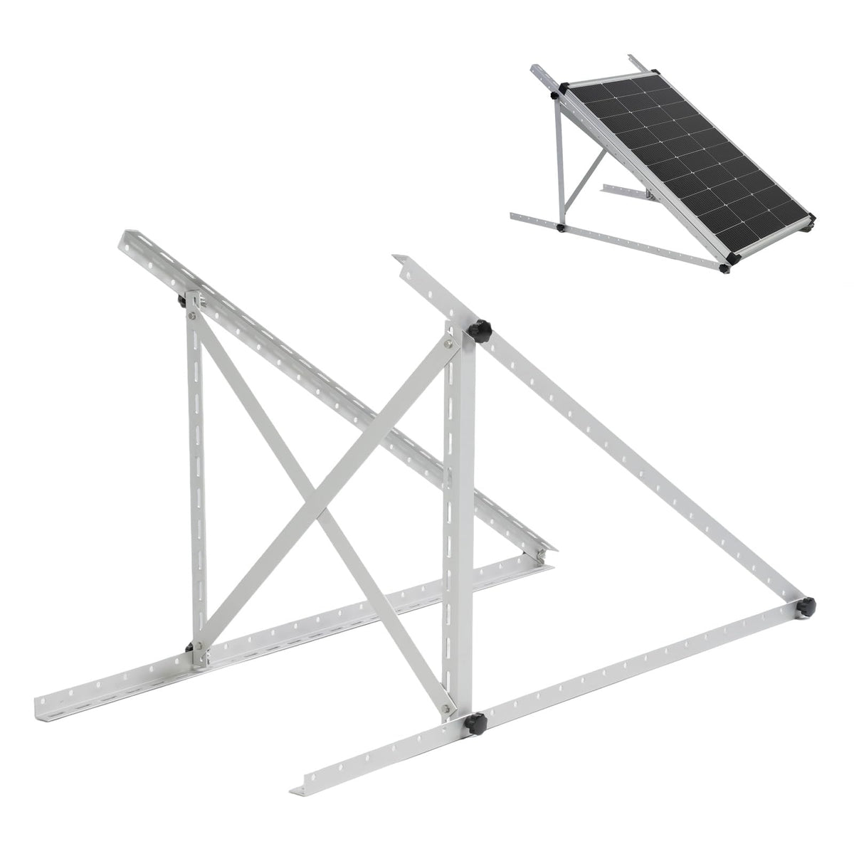 AeternaSol 45-inch brackets secure a solar panel on a sturdy roof.