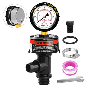AetralYB manual relief valve overview showing universal fit for pool filters