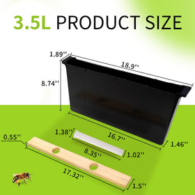 Aetwhy beehive frame feeders side view highlighting safety features