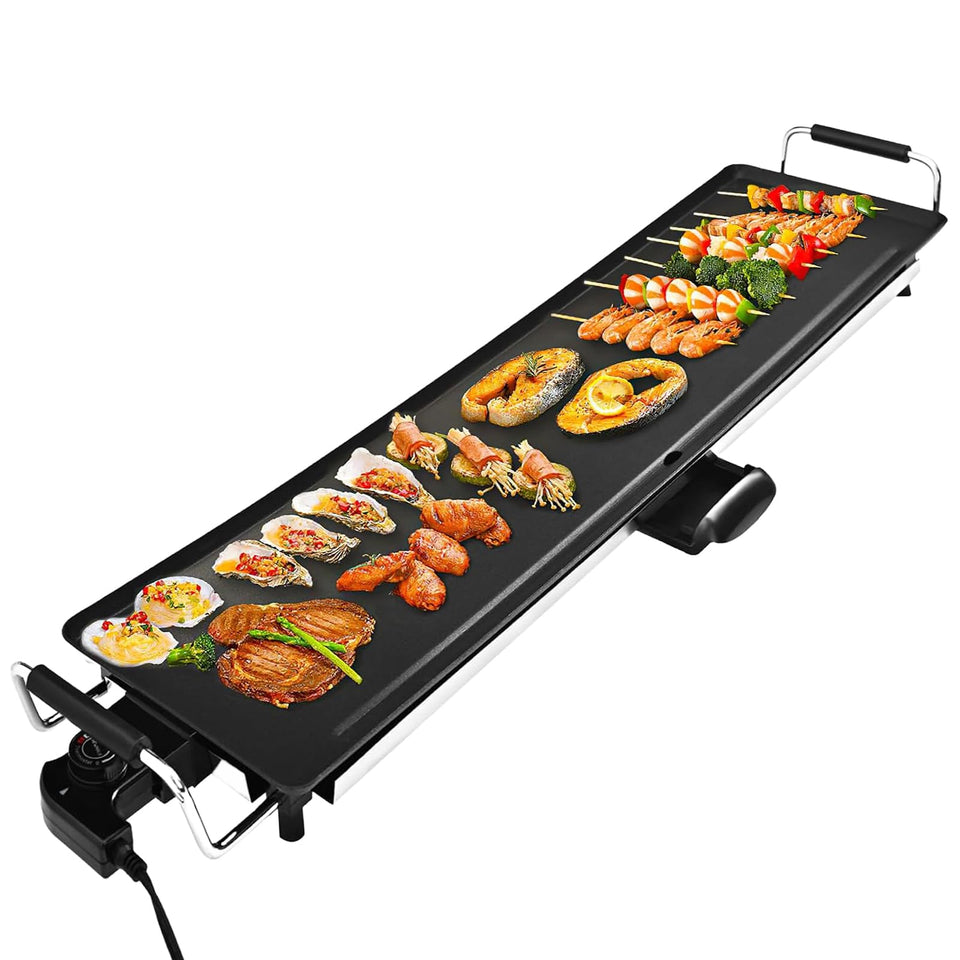 AEWHALE 35-inch electric nonstick griddle top view showing large cooking surface