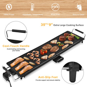 AEWHALE teppanyaki grill in an indoor outdoor setup ready for family meals