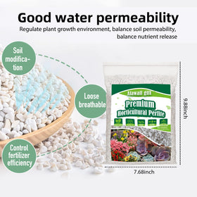 Afawall Gift perlite being poured into a pot to improve drainage