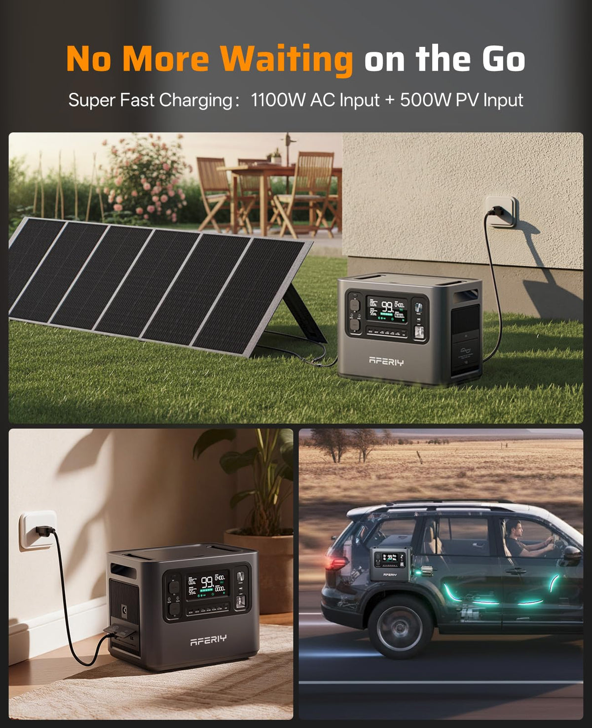 AFERIY P210 ports and outputs demonstrate versatile charging for multiple devices.