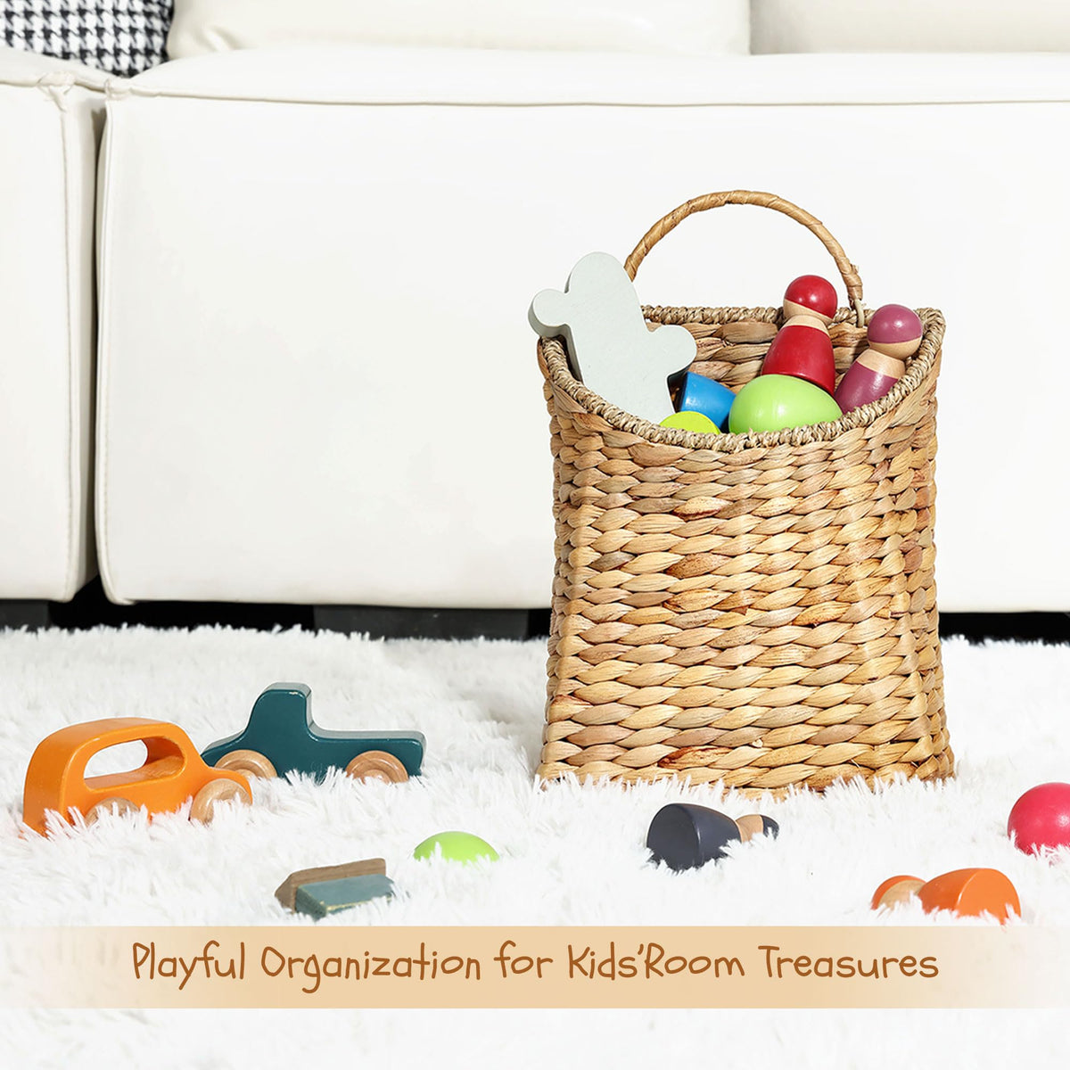 AFFDEUP front door basket helps organize mail or small items while enhancing decor.