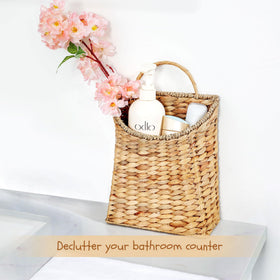 AFFDEUP front door basket showcases flowers or faux plants for seasonal entryway accents.