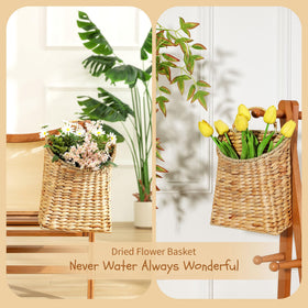 AFFDEUP front door basket seagrass mouth detail highlighting natural texture and rustic charm.