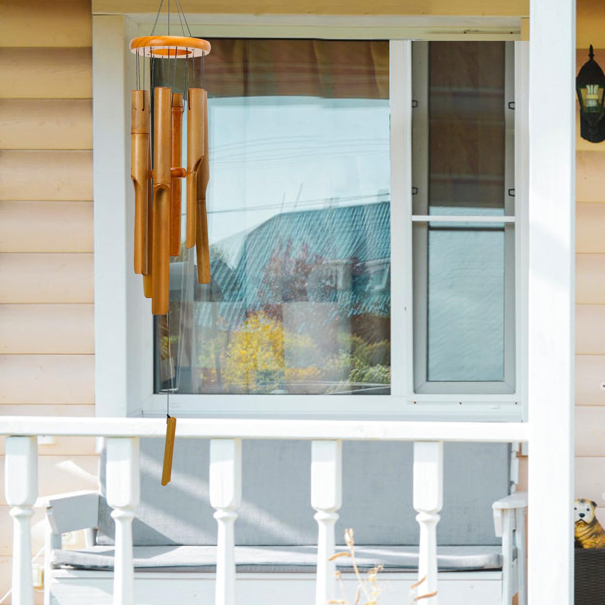 Afirst calming sounds invite peaceful moments in garden or patio spaces.