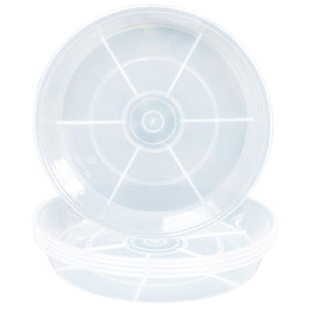 Afrine 8-inch plant saucer top view catching excess water for indoor plants.