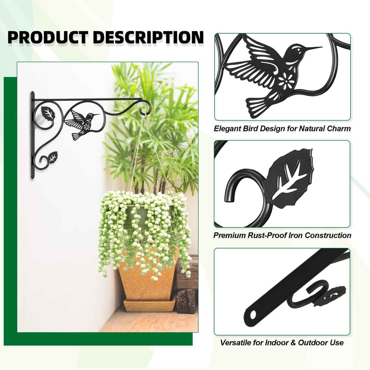 Aftermat 3D black bird decor adds natural charm to gardens.
