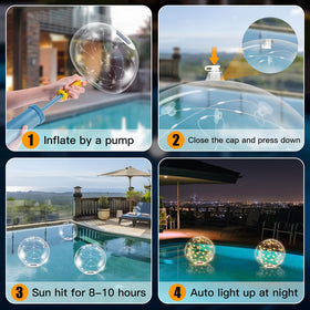 afzdby Outdoor Christmas décor adds festive sparkle to pools and patios.