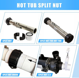 AFZZ 2in spa pump union kit with screws and washers for field service
