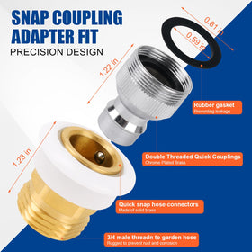 AFZZ quick connect close up highlights anti leak design for secure water flow