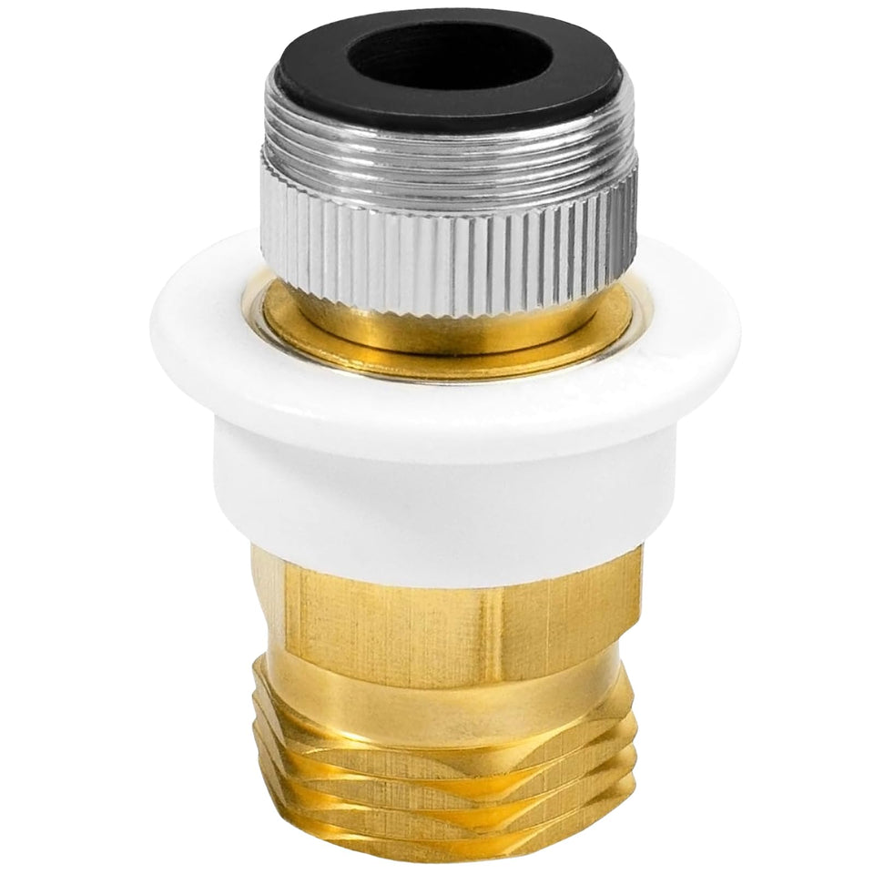 AFZZ dishwasher snap coupling adapter in brass shows durable connection for reliable use