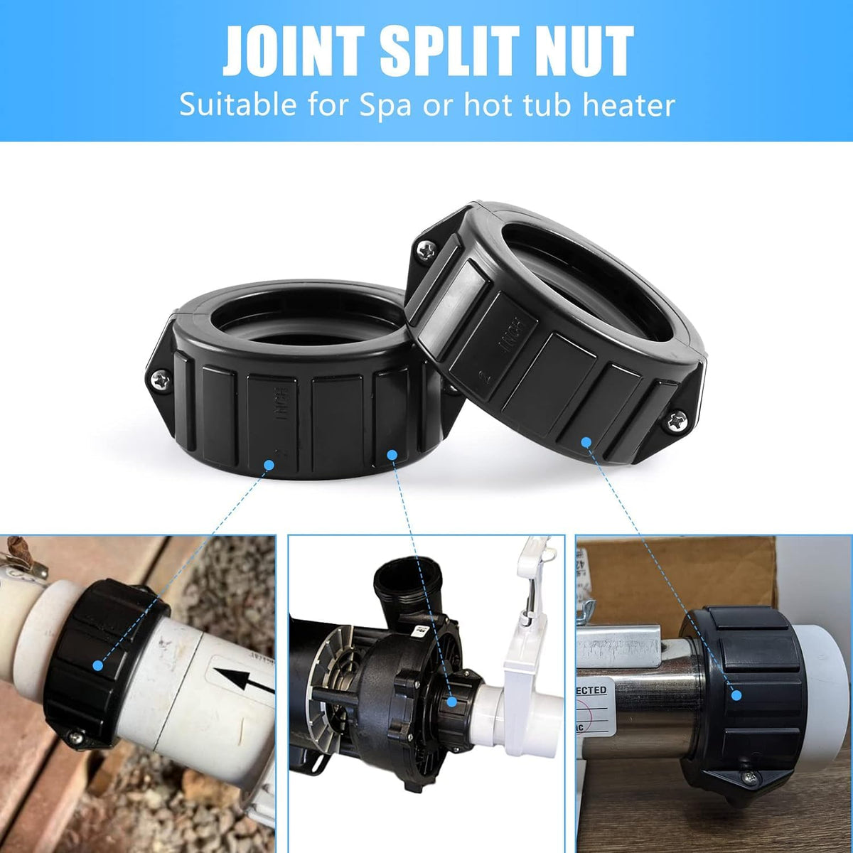 AFZZ durable spa parts split nut assembly for reliable connection