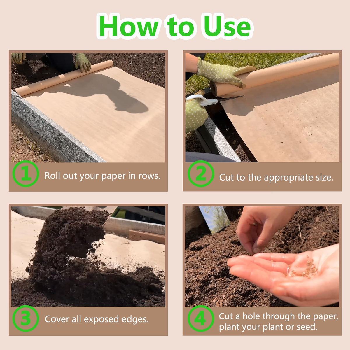 AGEGOMIC barrier gradually enriches soil as it decomposes over time.