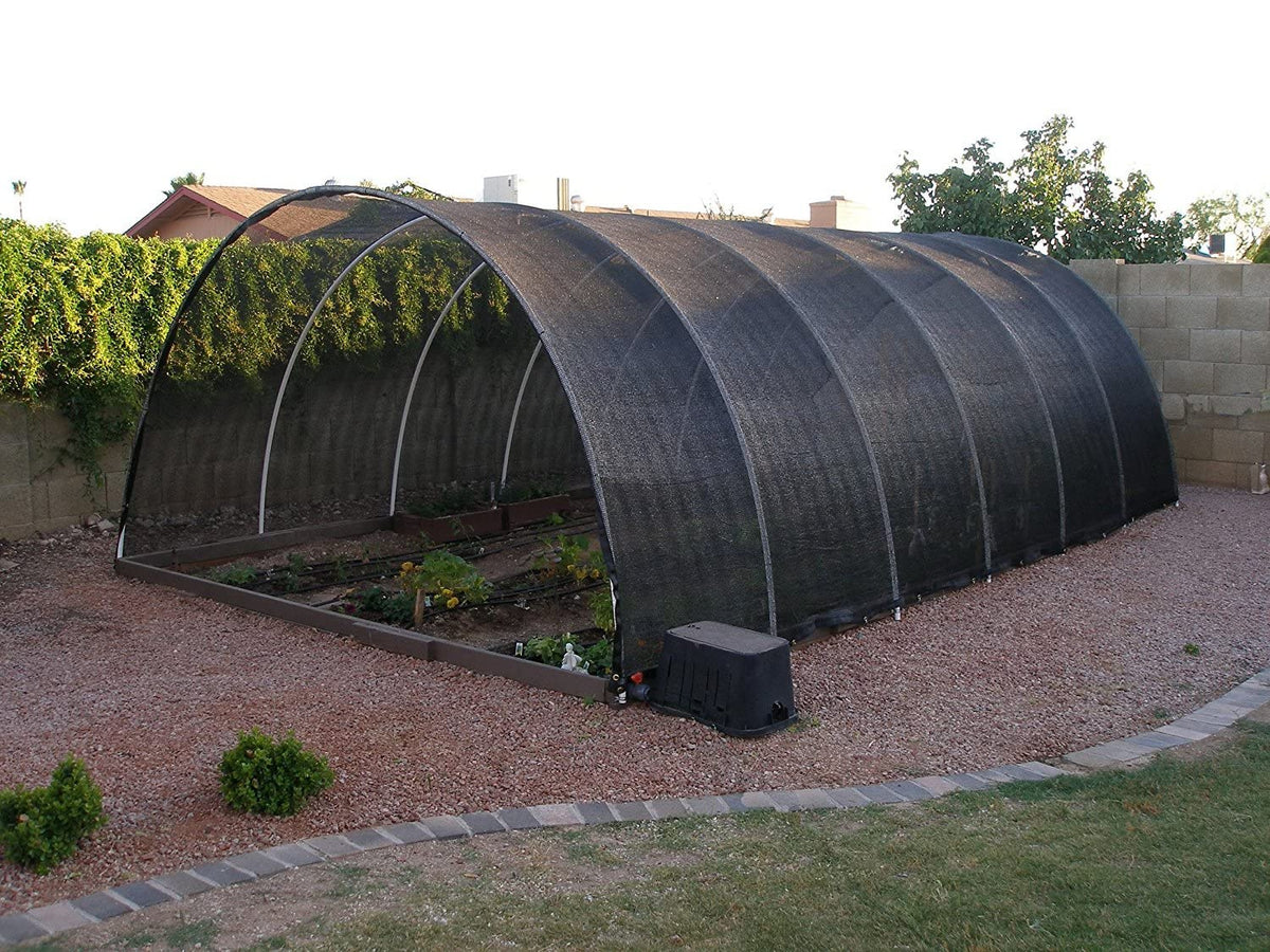 Agfabric black shade cloth provides discreet heat reduction and privacy.