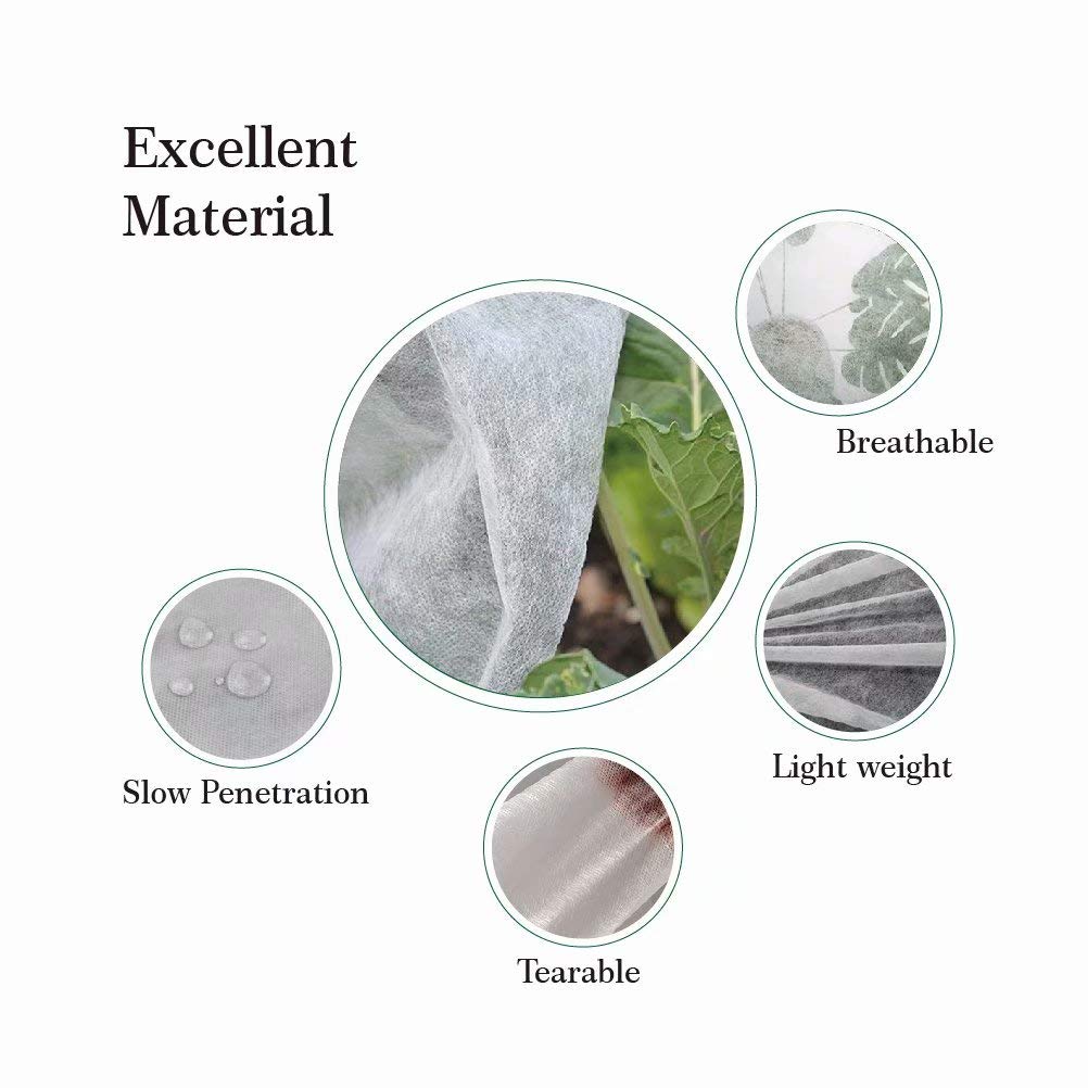Agfabric floating row cover demonstrating breathable, durable material in a garden setup.
