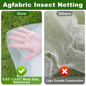Agfabric breathable square mesh supports airflow and light for healthy plant growth.